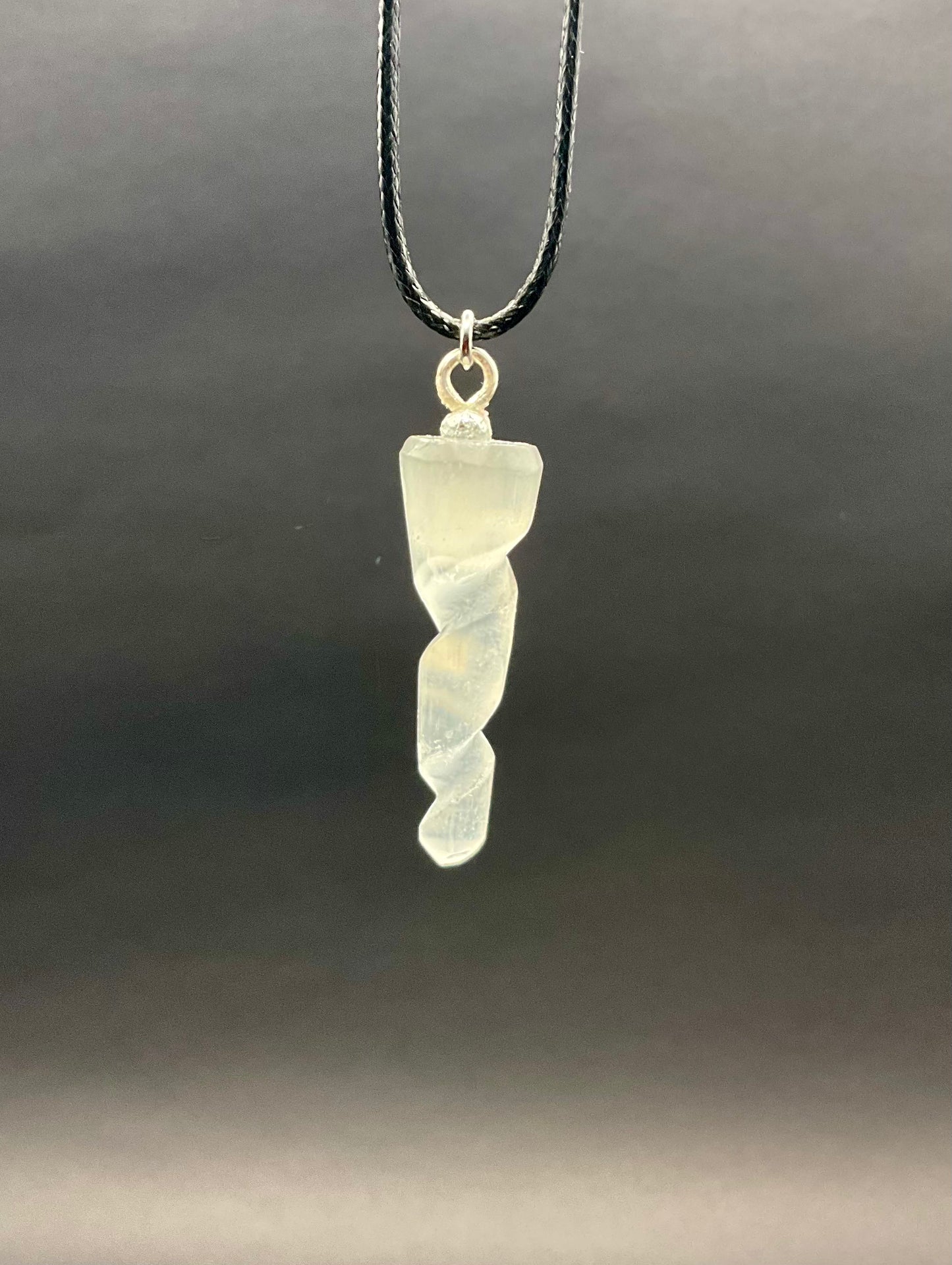 Selenite Pendant swirl