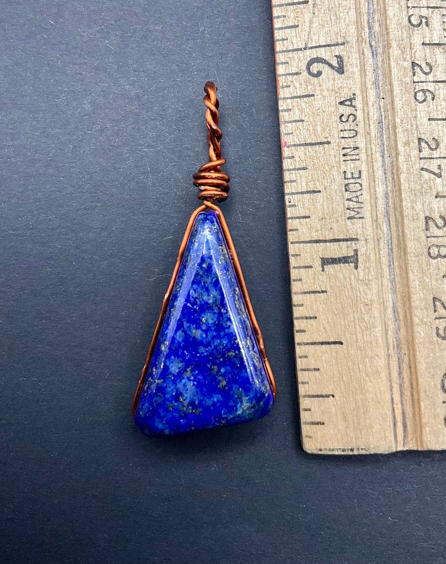 Lapis Lazuli Pendant #06 Wire Wrapped