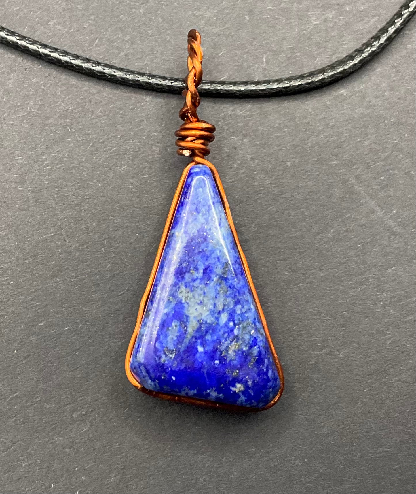 Lapis Lazuli Pendant #06 Wire Wrapped