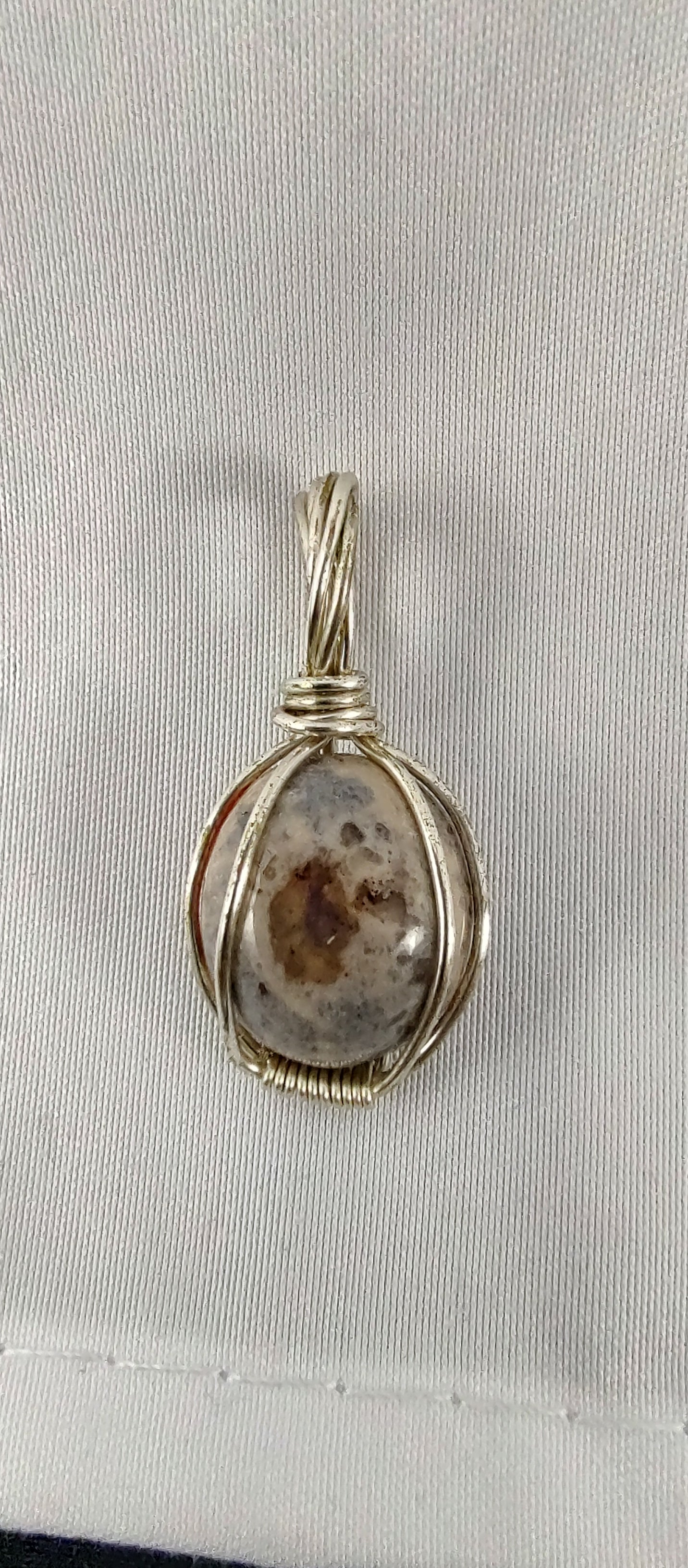 Opal Pendant #28 White Purple