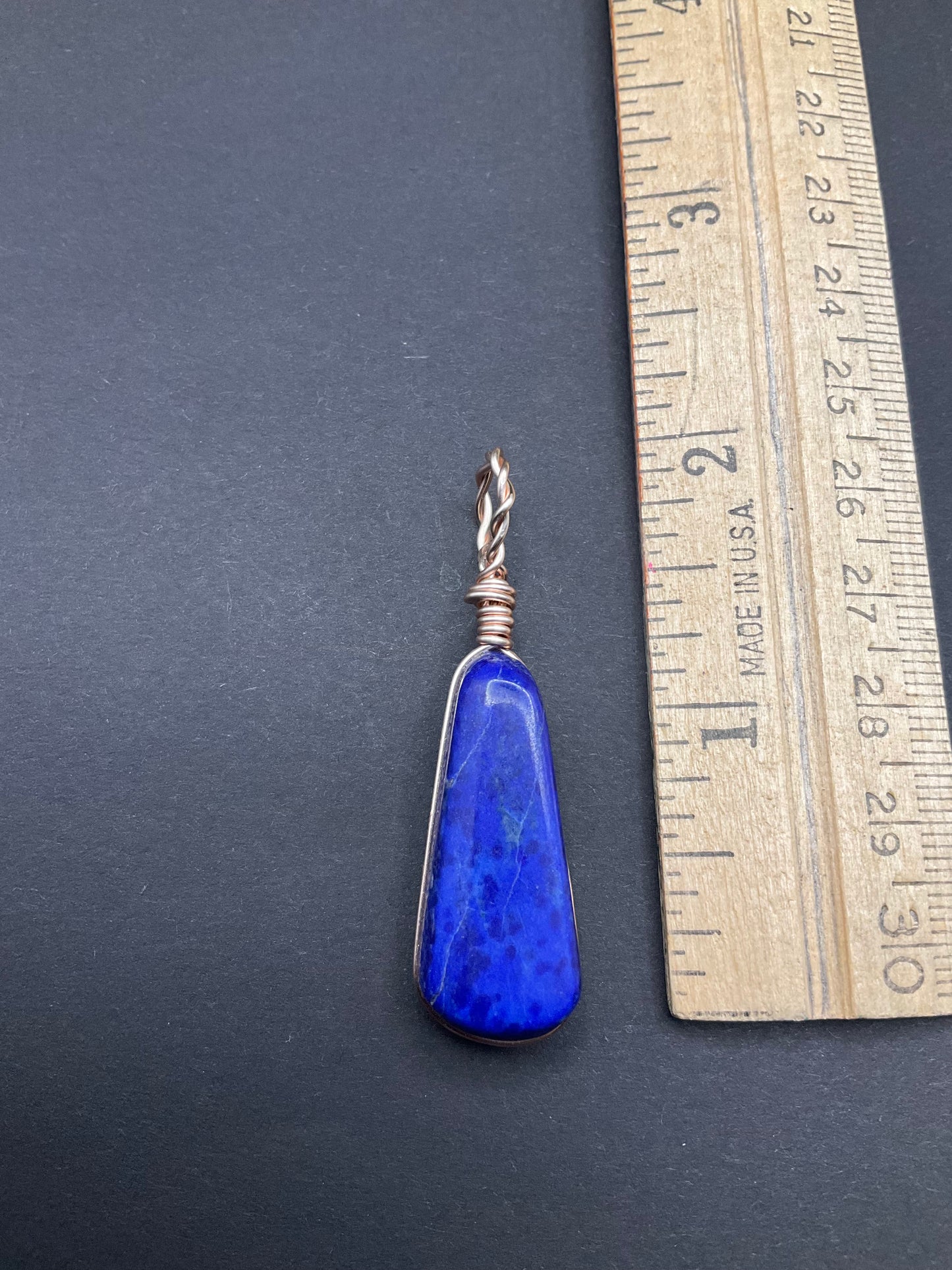 Lapis Lazuli Pendant #03 Wire Wrapped