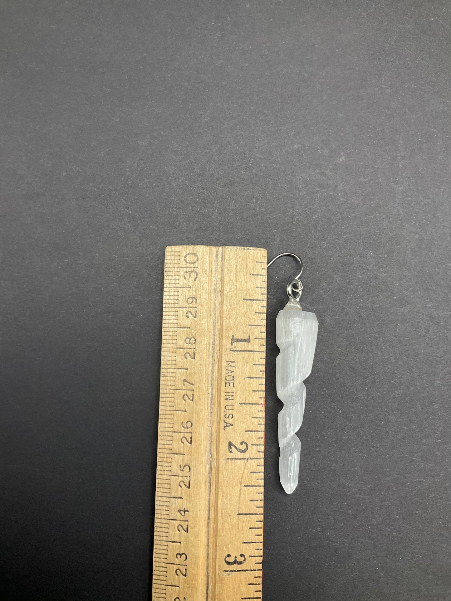 Selenite Earrings Swirl