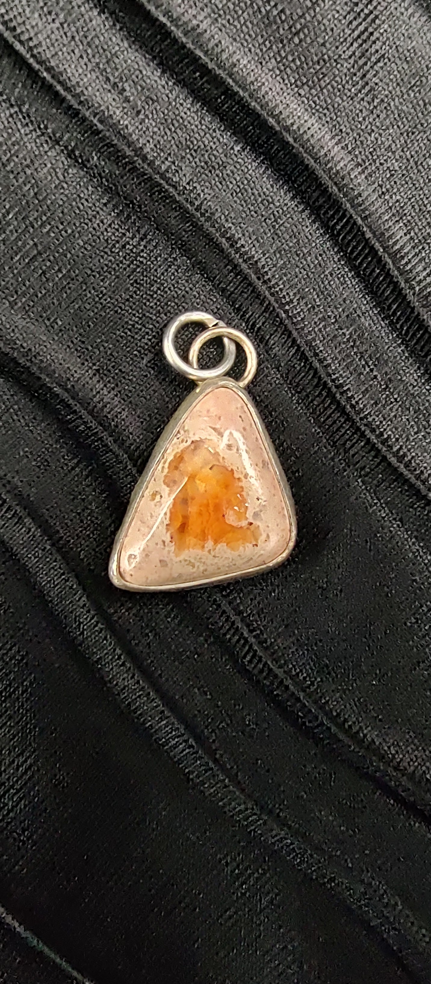 Opal Pendant #08 Orange Triangle