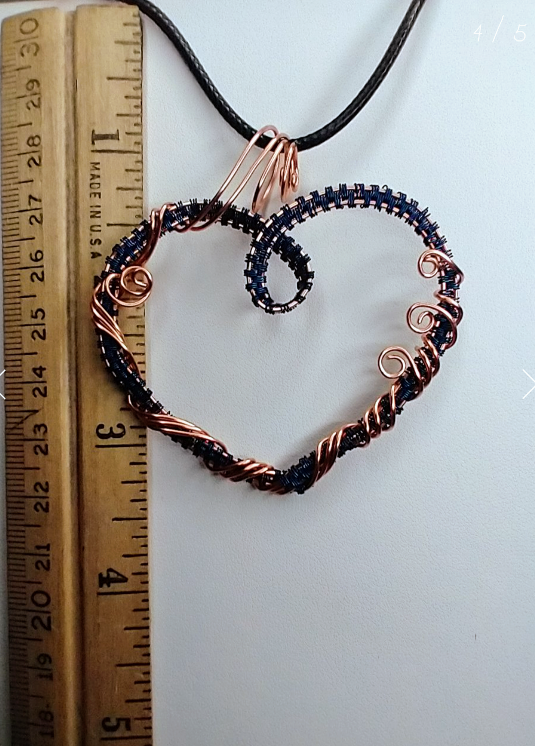 Blue & Copper Heart pendant