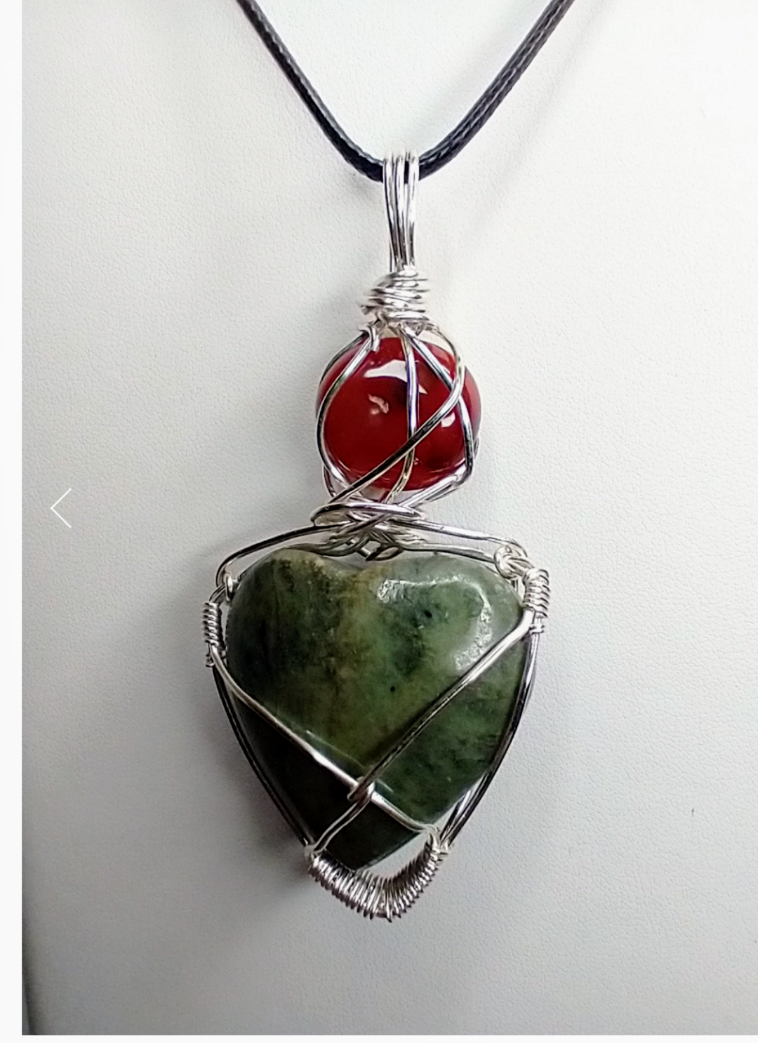 Jade Heart & Carnelian