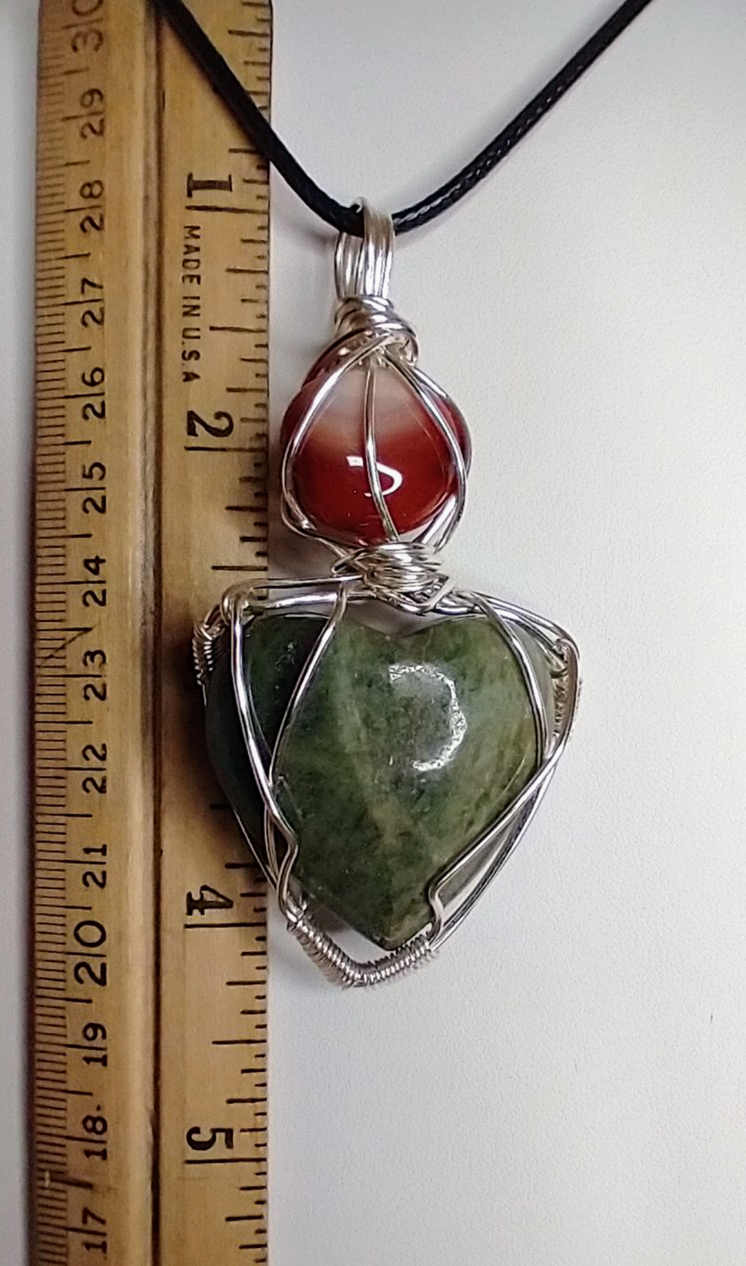 Jade Heart & Carnelian
