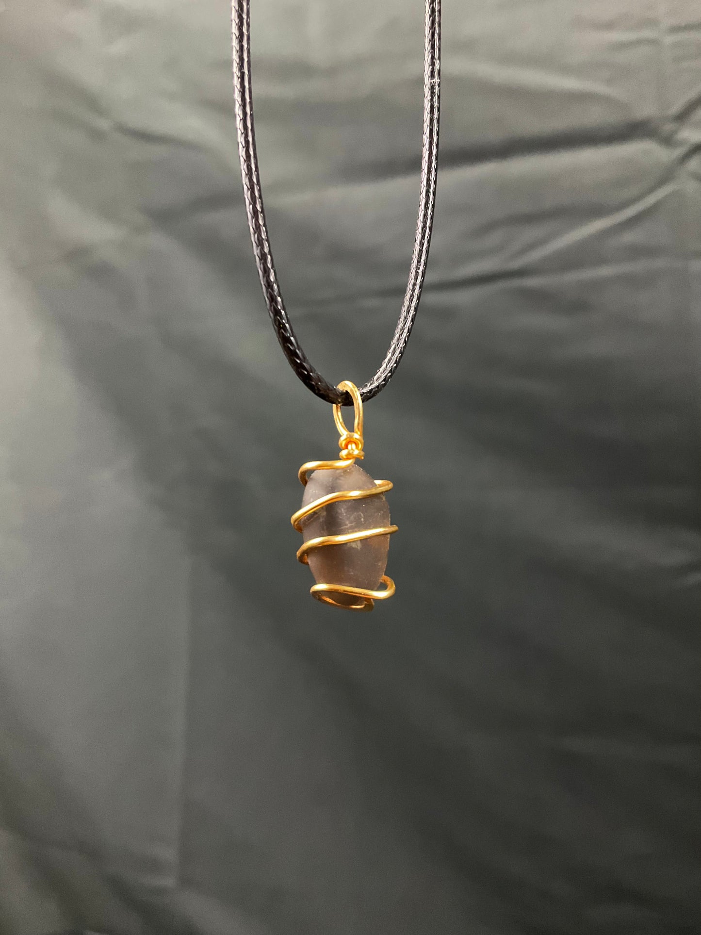 Obsidian Pendant Wire Wrapped