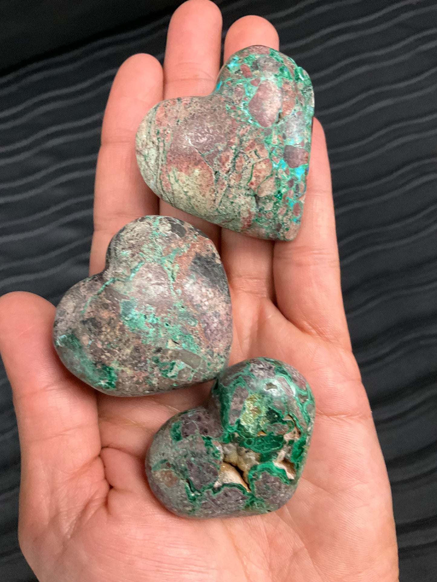 Chrysocolla Cozco Medium Hearts