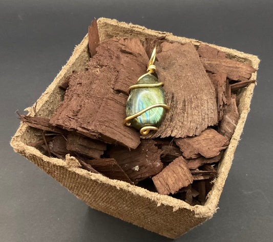 Labradorite Pendant #16 Wire Wrapped