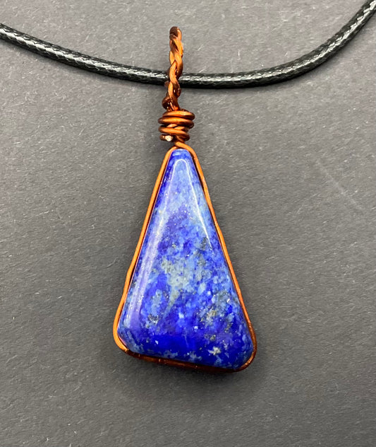 Lapis Lazuli Pendant #06 Wire Wrapped
