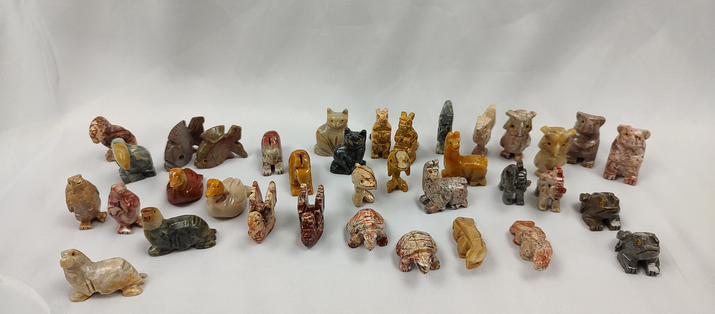 Soapstone animals