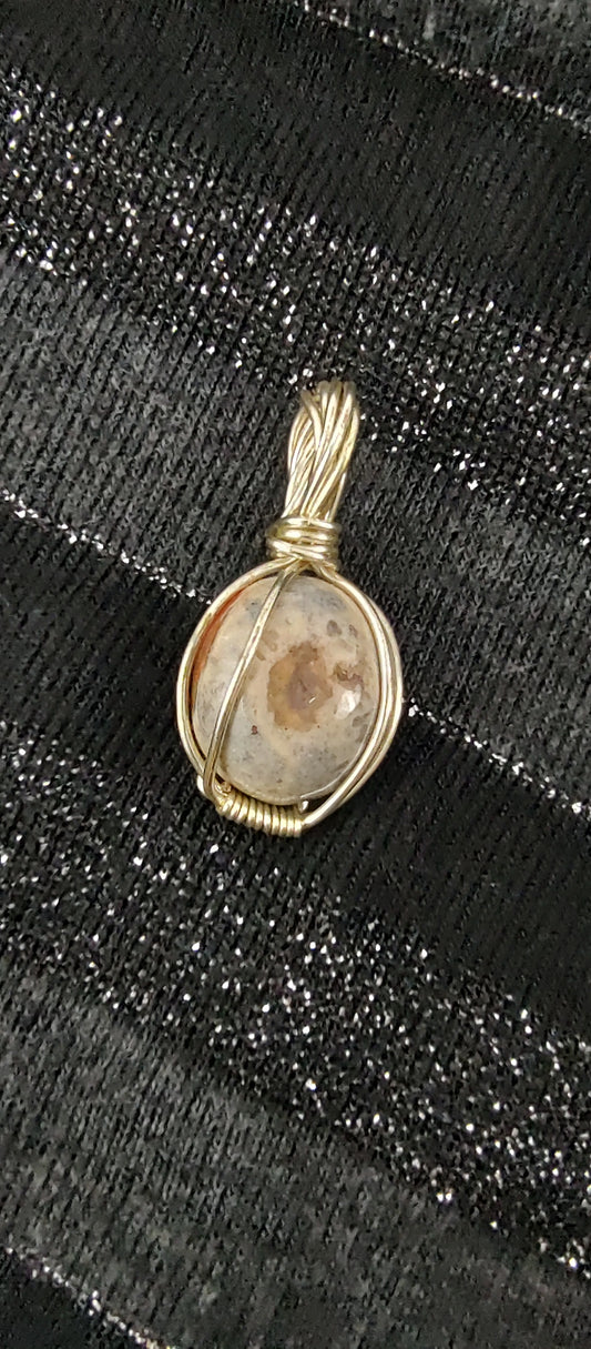 Opal Pendant #28 White Purple