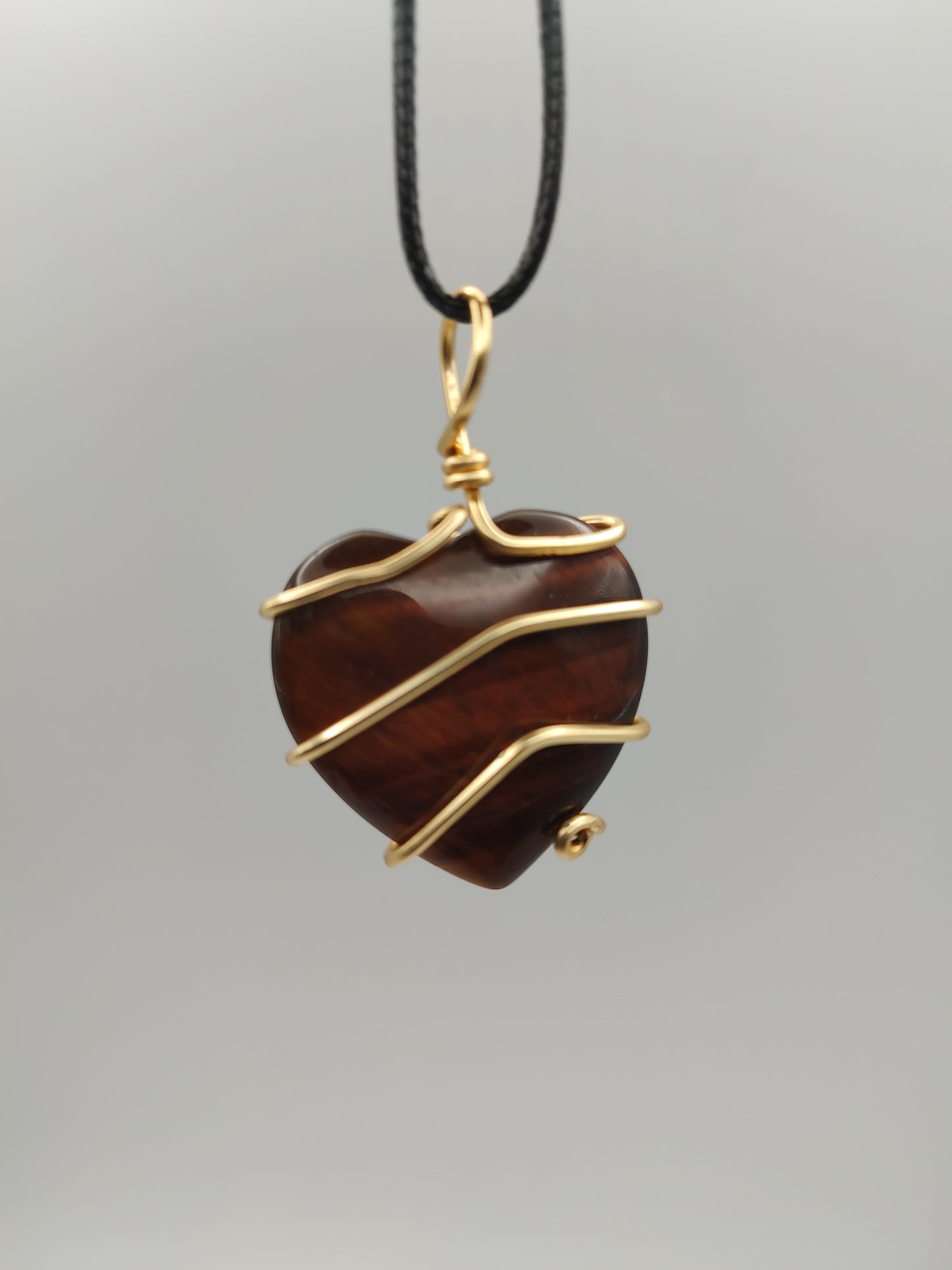 Tiger Eye Pendant Heart