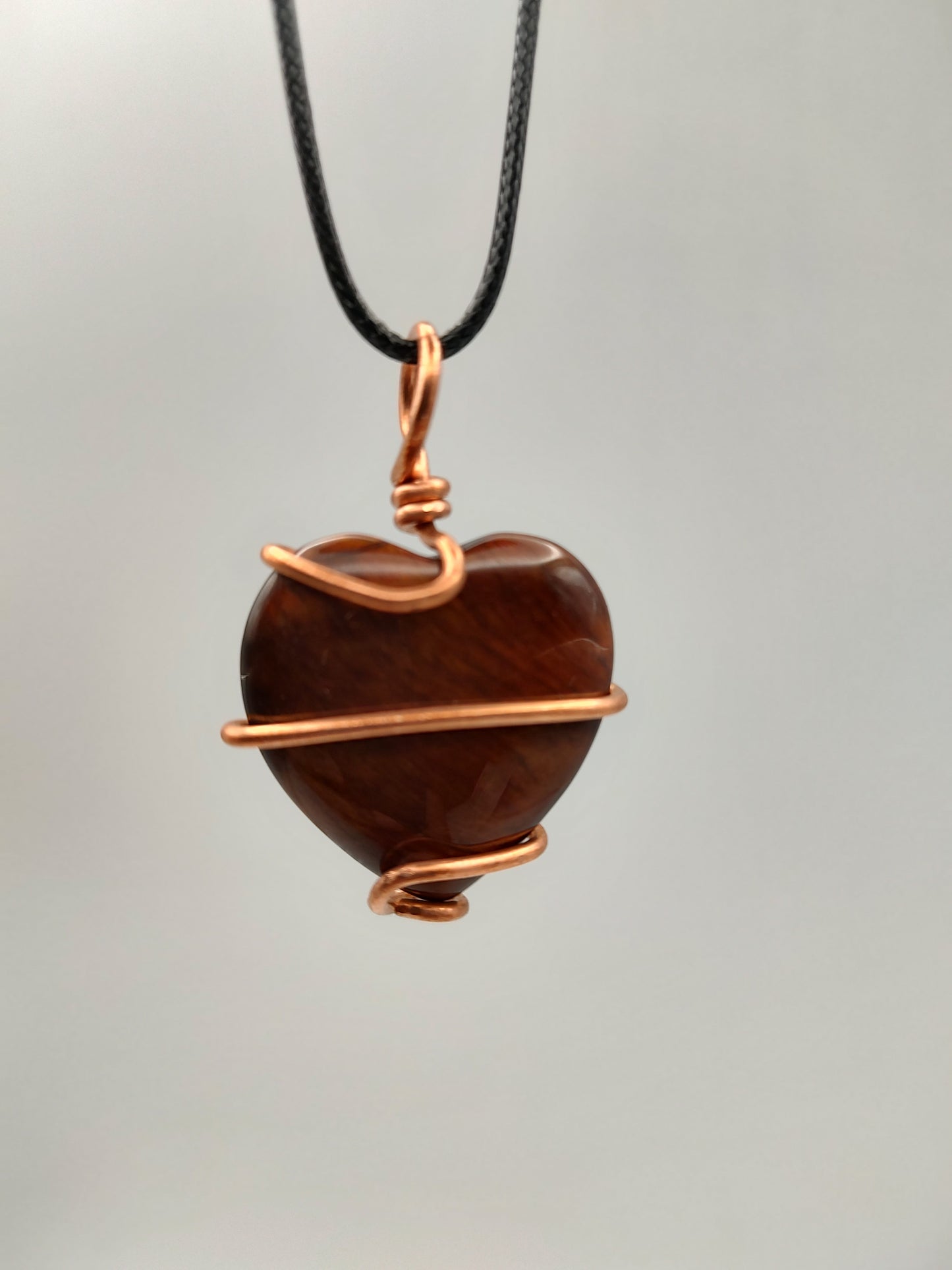 Tiger Eye Pendant Heart