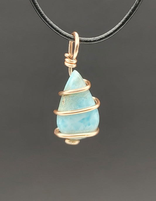 Larimar Pendant #01 Rose Gold