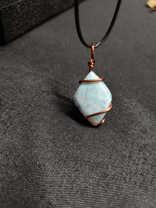 Larimar Pendant #03 Antique