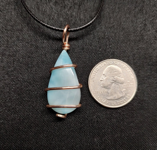 Larimar Pendant #04 Rose Gold