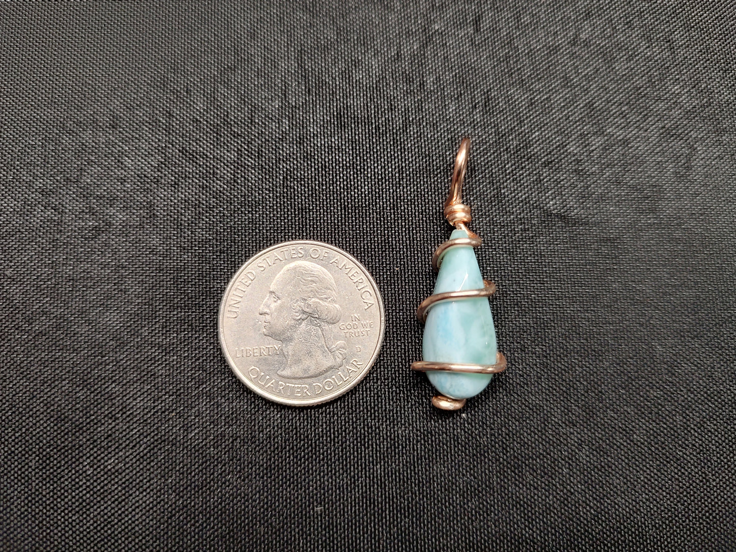 Larimar Pendant #05 Rose Gold