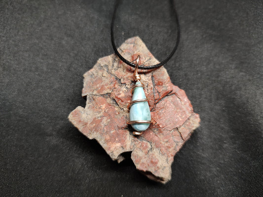 Larimar Pendant #05 Rose Gold