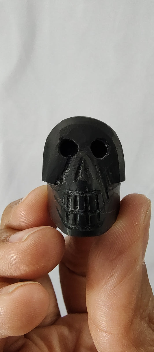 Shungite Skull