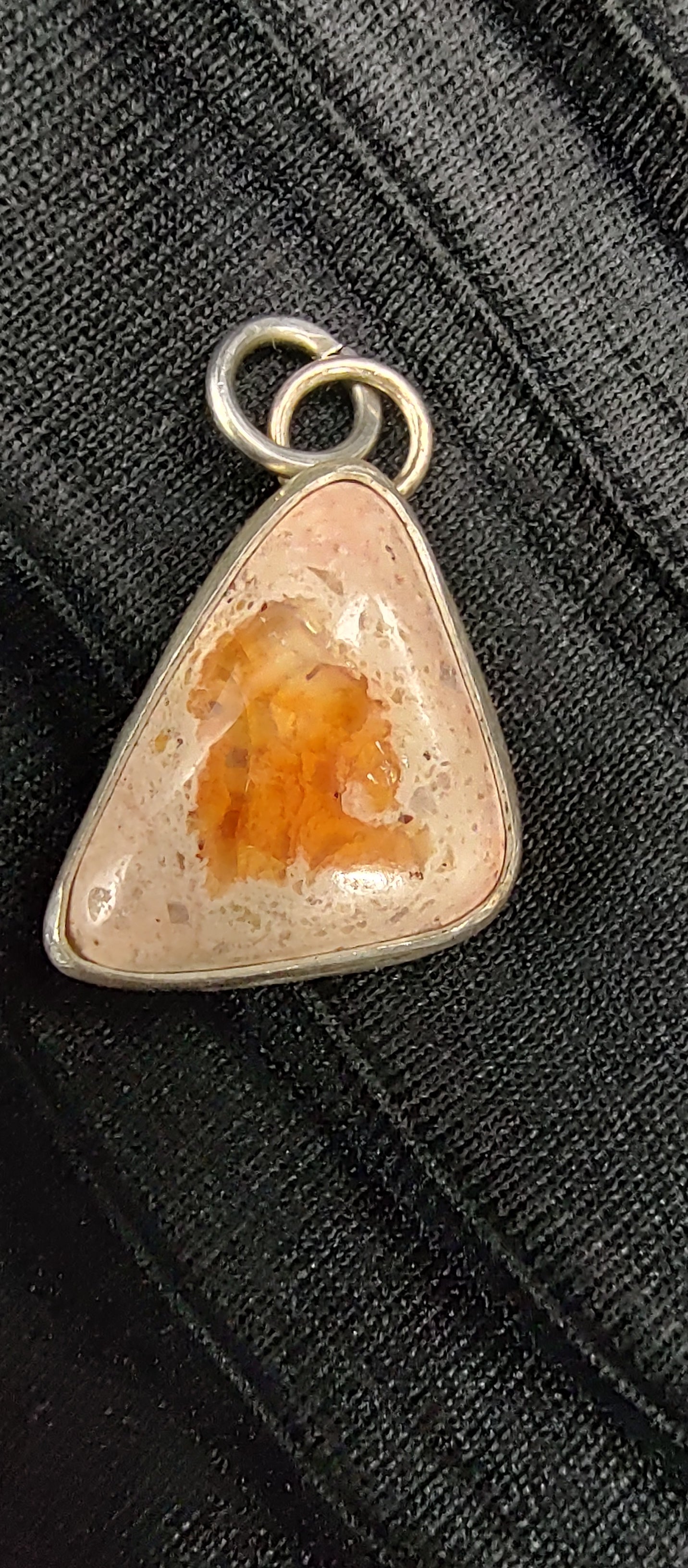 Opal Pendant #08 Orange Triangle