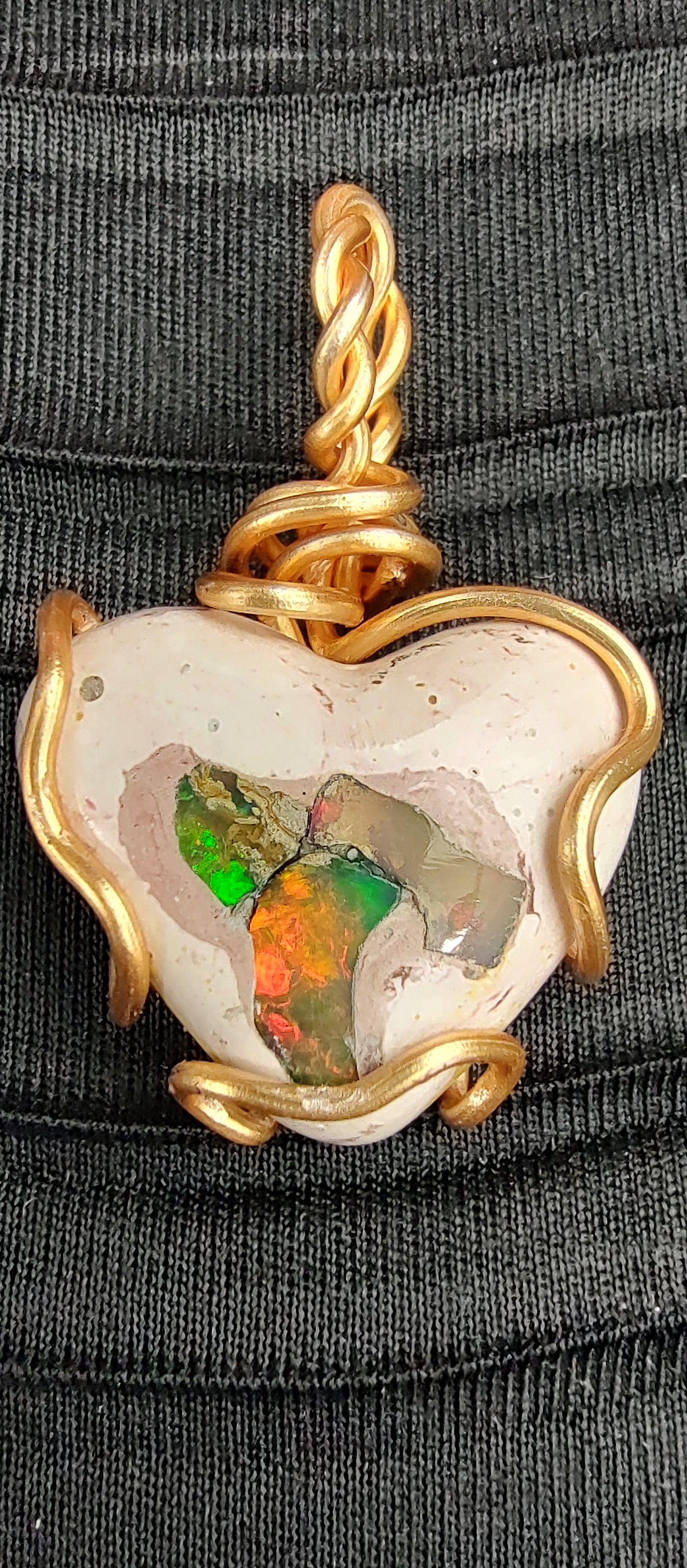 Opal Pendant #12 Heart