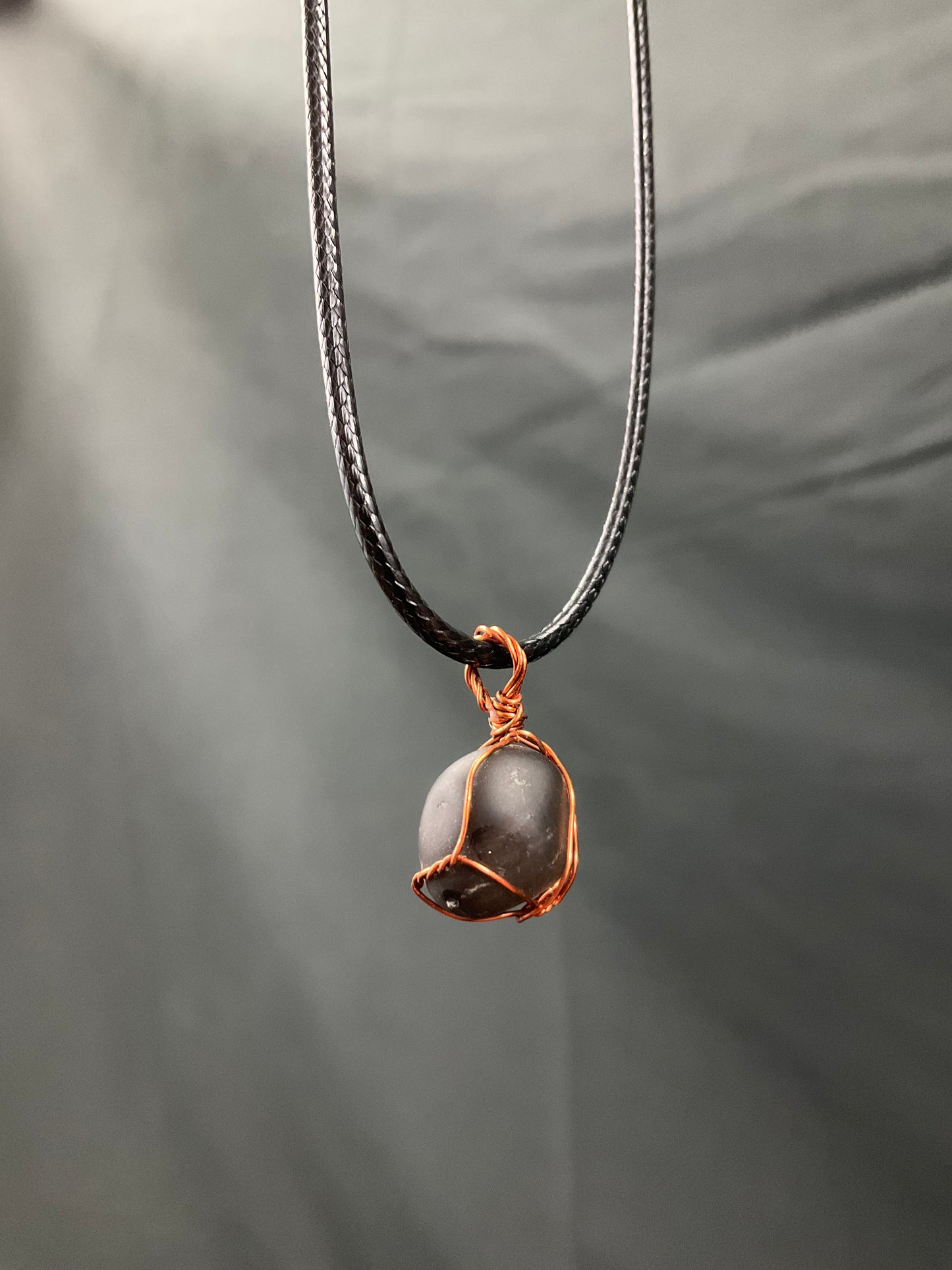 Obsidian Pendant Wire Wrapped