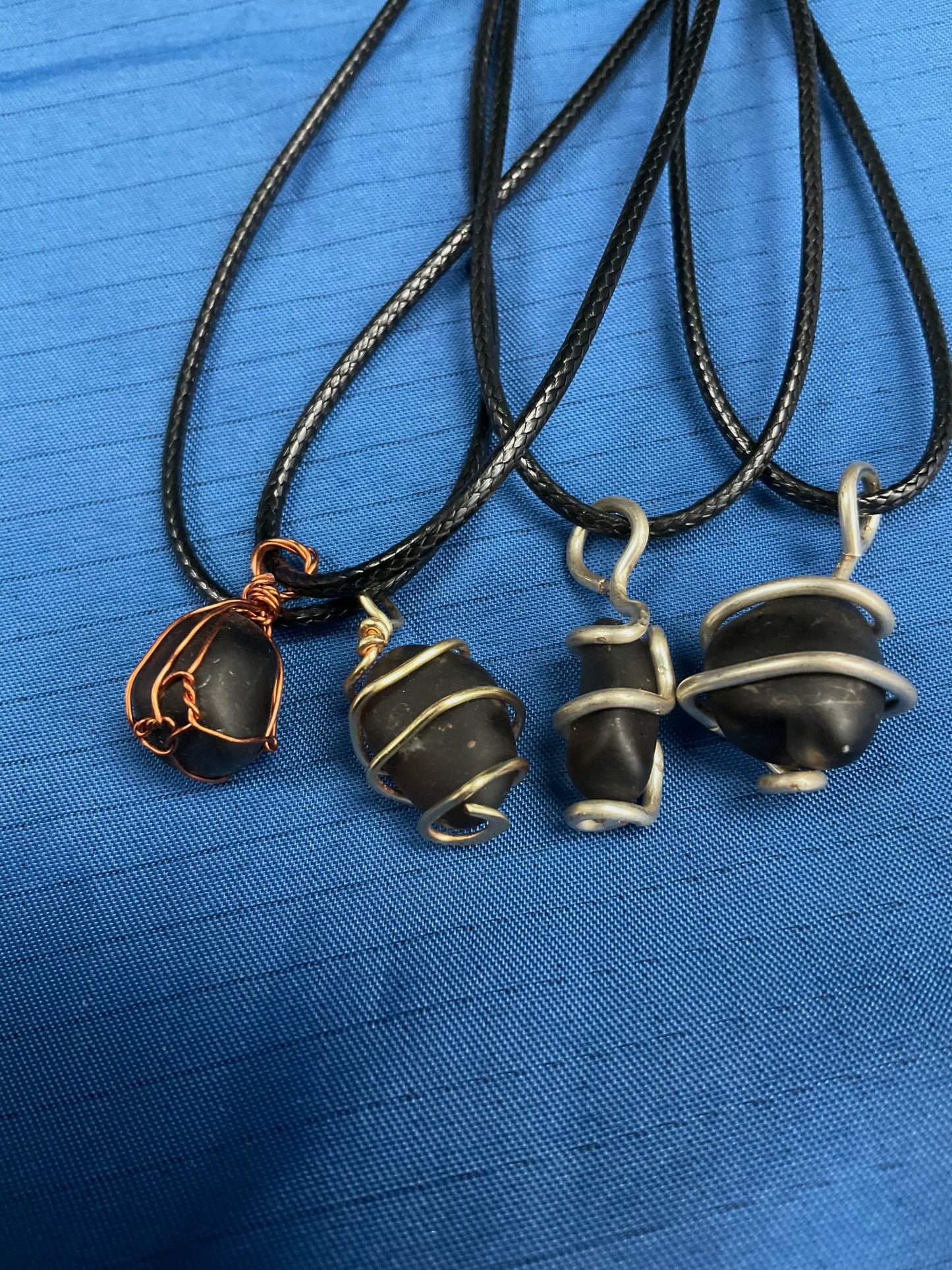 Obsidian Pendant Wire Wrapped