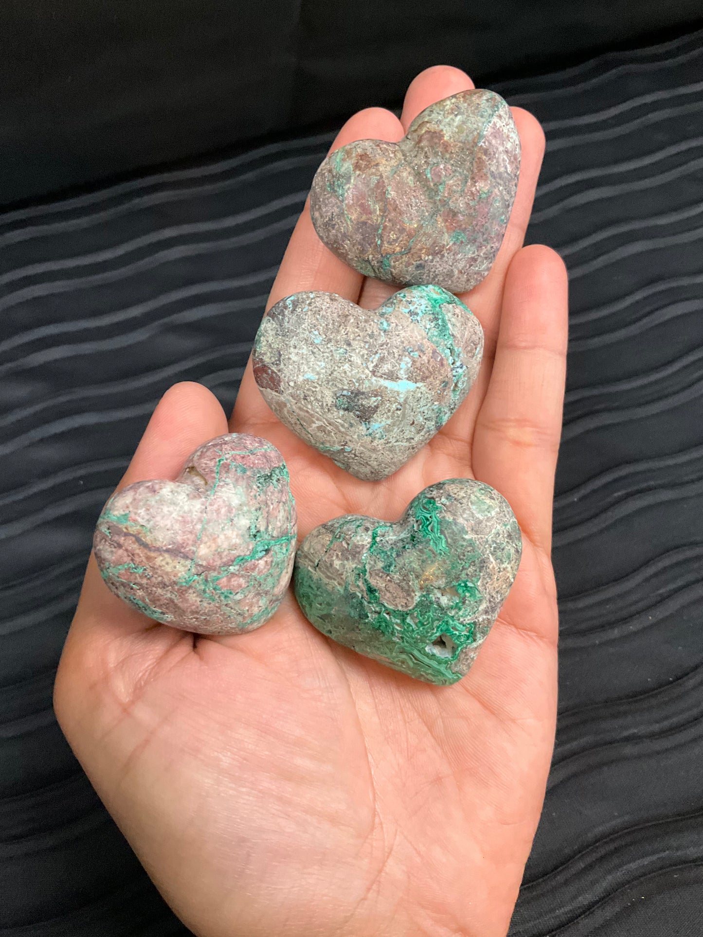 Chrysocolla Cozco Small Hearts