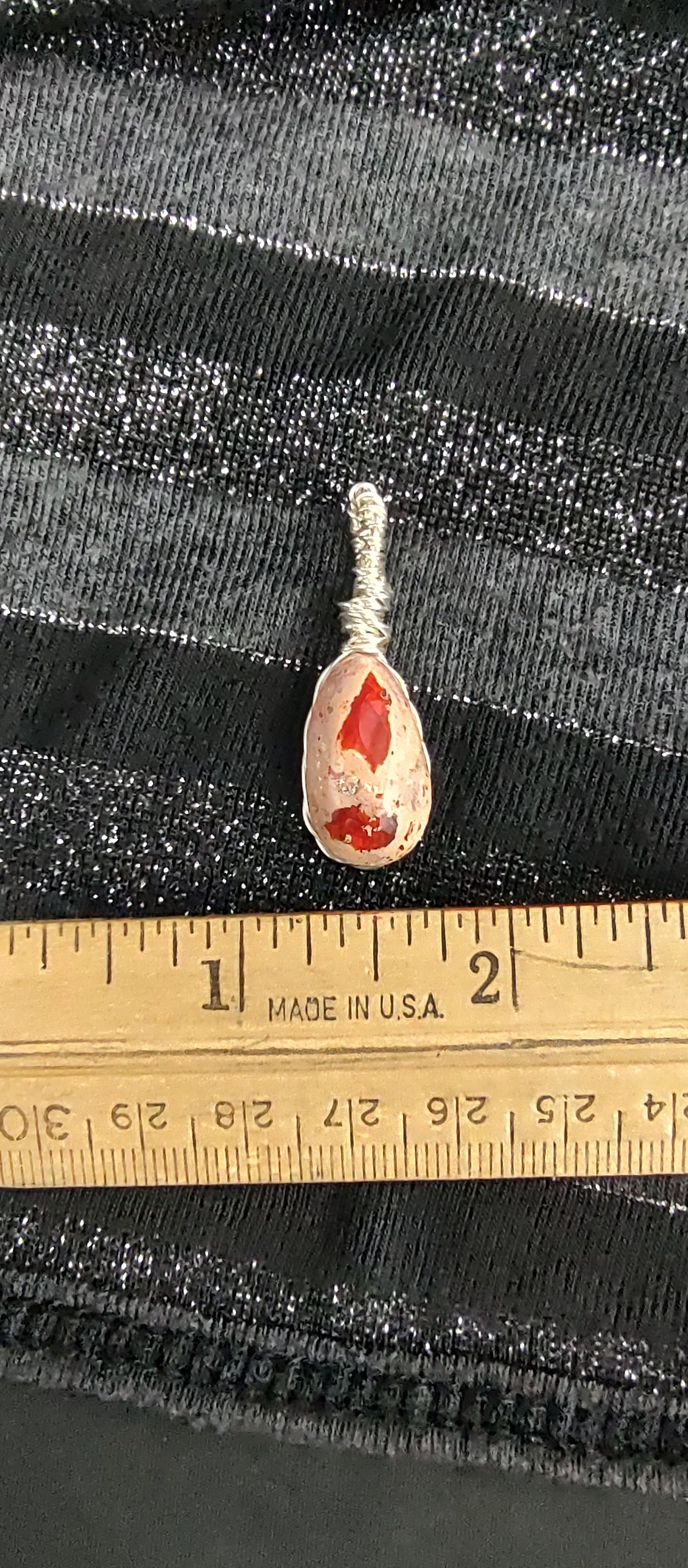 Opal Pendant #27 Oval Red